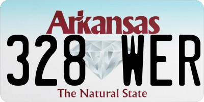 AR license plate 328WER