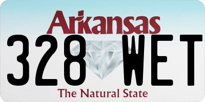 AR license plate 328WET