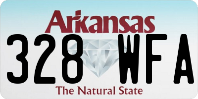 AR license plate 328WFA