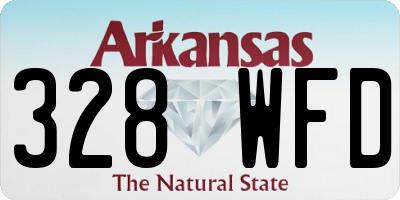 AR license plate 328WFD