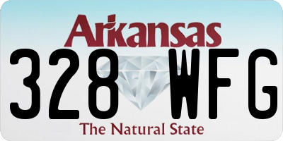 AR license plate 328WFG