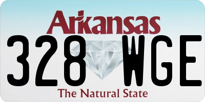 AR license plate 328WGE
