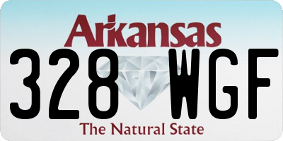 AR license plate 328WGF