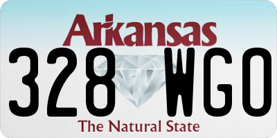 AR license plate 328WGO