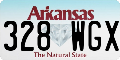 AR license plate 328WGX