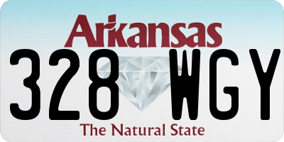AR license plate 328WGY
