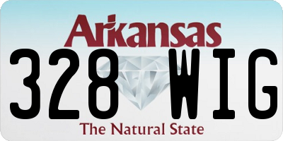 AR license plate 328WIG