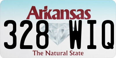 AR license plate 328WIQ