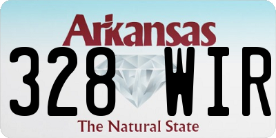 AR license plate 328WIR