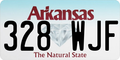 AR license plate 328WJF