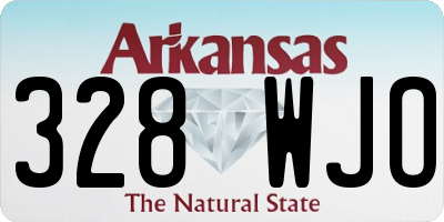 AR license plate 328WJO