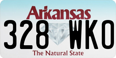 AR license plate 328WKO