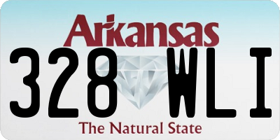 AR license plate 328WLI