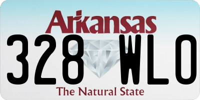 AR license plate 328WLO