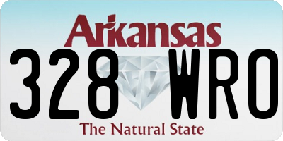 AR license plate 328WRO