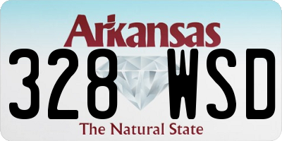 AR license plate 328WSD