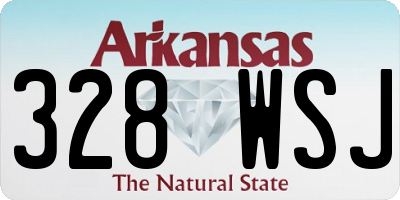 AR license plate 328WSJ