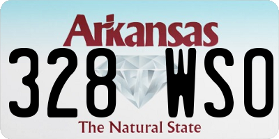 AR license plate 328WSO