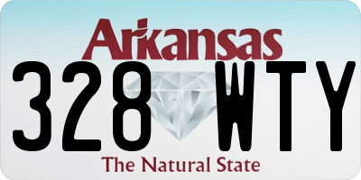 AR license plate 328WTY