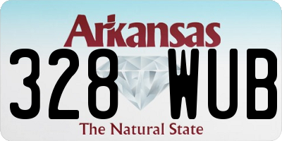 AR license plate 328WUB