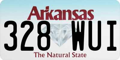 AR license plate 328WUI