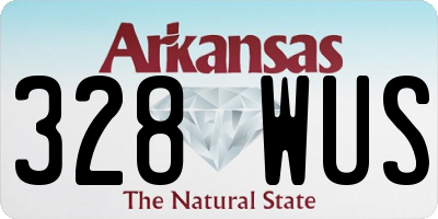 AR license plate 328WUS