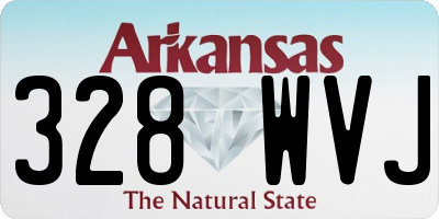 AR license plate 328WVJ