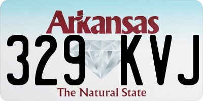 AR license plate 329KVJ