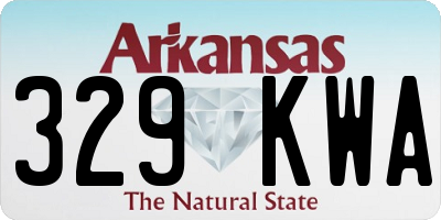 AR license plate 329KWA