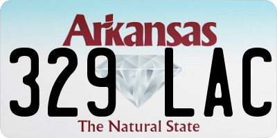 AR license plate 329LAC