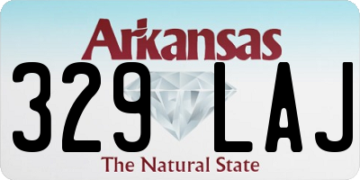 AR license plate 329LAJ