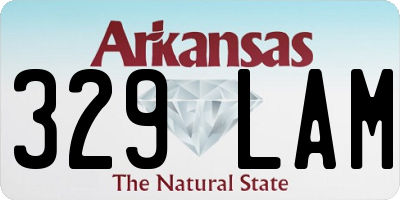 AR license plate 329LAM