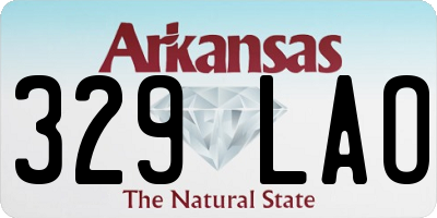 AR license plate 329LAO