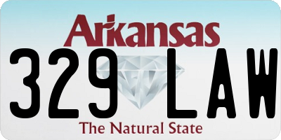 AR license plate 329LAW