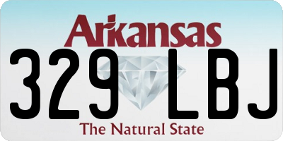 AR license plate 329LBJ