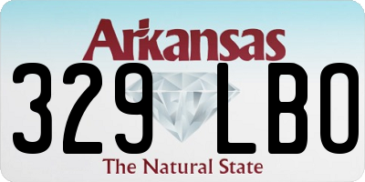 AR license plate 329LBO