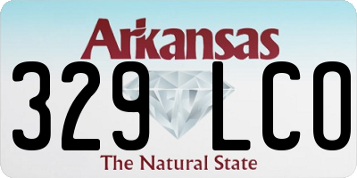 AR license plate 329LCO