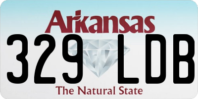 AR license plate 329LDB