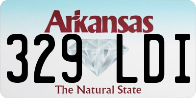 AR license plate 329LDI