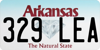AR license plate 329LEA