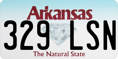 AR license plate 329LSN