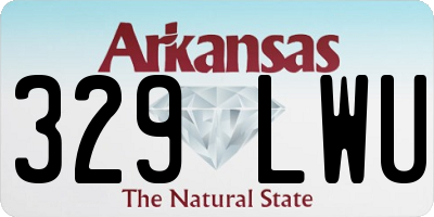 AR license plate 329LWU