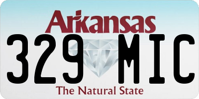 AR license plate 329MIC