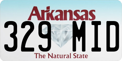 AR license plate 329MID