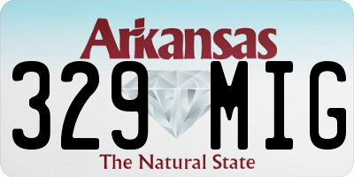AR license plate 329MIG