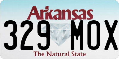 AR license plate 329MOX