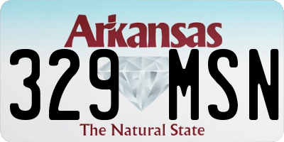 AR license plate 329MSN