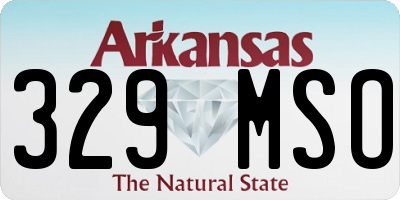 AR license plate 329MSO