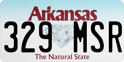 AR license plate 329MSR
