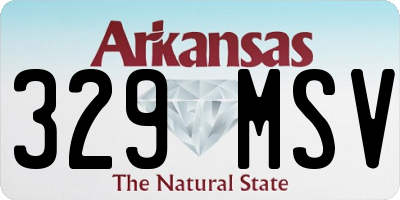 AR license plate 329MSV